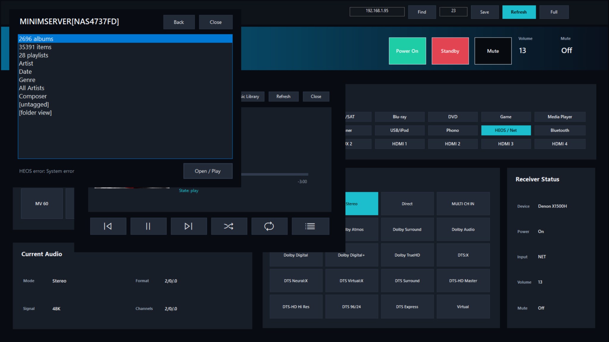 MinimServer browser